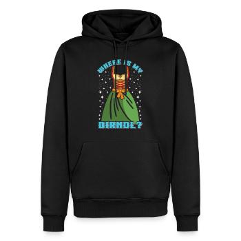 Où est mon Dirndl ? Chemise Trachten - Sweat à capuche Premium bio Homme - noir - Devant - Nico (187cm)