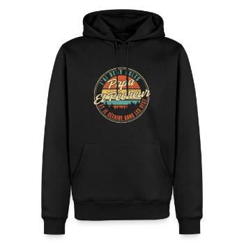J'ai Deux Roles Papa Et Pêcheur Et Je Déchire - Men’s Premium Organic Hoodie - black - Front - Nico (187cm)