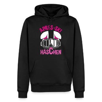 Apres-Ski Häschen Apres-Ski Bunny Apres-Ski Haserl - Männer Premium Bio Hoodie - Schwarz - Vorne - Nico (187cm)
