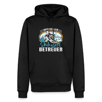 Offizieller Skihaserl Betreuer Skihasen Pisten - Männer Premium Bio Hoodie - Schwarz - Vorne - Nico (187cm)
