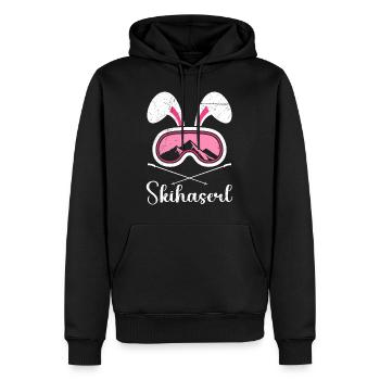 Skihaserl Skihasen Shirt Skihasen Apres Party - Männer Premium Bio Hoodie - Schwarz - Vorne - Nico (187cm)