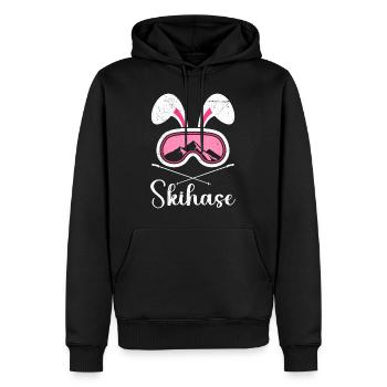 Skihase Apres Party Skifahren Frauen Ski Hasen - Männer Premium Bio Hoodie - Schwarz - Vorne - Nico (187cm)
