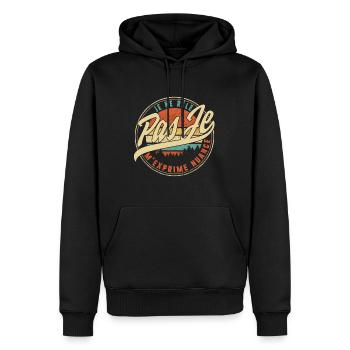 Je Ne Râle Pas Je M'exprime Nuance Humour T Shirt - Men’s Premium Organic Hoodie - black - Front - Nico (187cm)