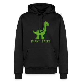 Niedlicher Dinosaurier-Pflanzenfresser - Vegetarisch - Männer Premium Bio Hoodie - Schwarz - Vorne - Nico (187cm)
