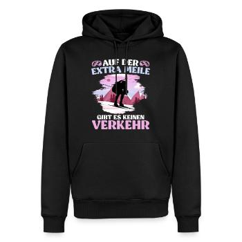 Skibergsteigen Auf der Extra Meile Kein Verkehr - Männer Premium Bio Hoodie - Schwarz - Vorne - Nico (187cm)