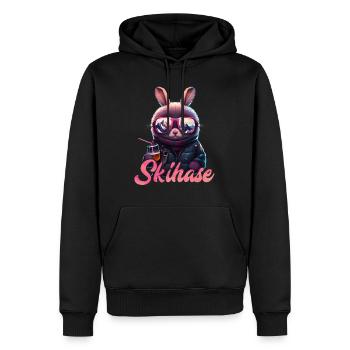Skihase Cool Skifahren Frauen Apres Party - Männer Premium Bio Hoodie - Schwarz - Vorne - Nico (187cm)