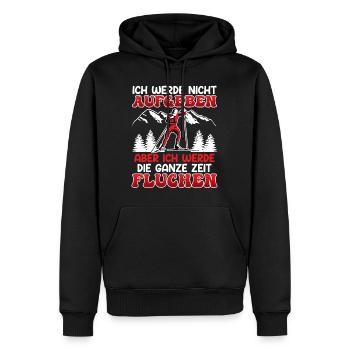 Langläufer Werde nicht Aufgeben aber Fluchen - Männer Premium Bio Hoodie - Schwarz - Vorne - Nico (187cm)