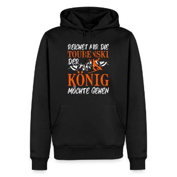 Ski Touring Reichet mir die Tourenski - Männer Premium Bio Hoodie - Schwarz - Vorne - Nico (187cm)