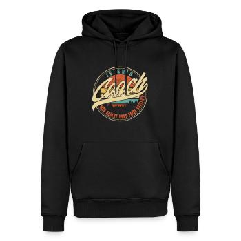 Je Suis Coach Mon Boulot Vous Faire Souffrir - Men’s Premium Organic Hoodie - black - Front - Nico (187cm)