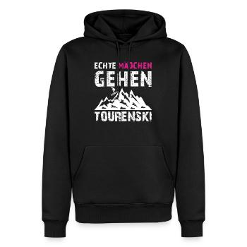 Skibergsteiger Echte Mädchen Gehen Tourenski - Männer Premium Bio Hoodie - Schwarz - Vorne - Nico (187cm)