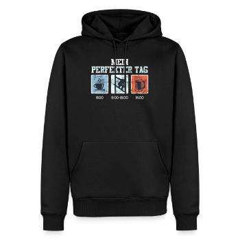 Snowboard Mein Perfekter Tag Kaffee Snowboarden - Männer Premium Bio Hoodie - Schwarz - Vorne - Nico (187cm)
