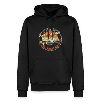 Je Suis Un Papa Réunionnais Comme Un Papa Normal - Men’s Premium Organic Hoodie - black - Front - Nico (187cm)