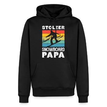 Snowboarder Stolzer Snowboard Papa Snowboarden - Männer Premium Bio Hoodie - Schwarz - Vorne - Nico (187cm)