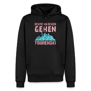 Skibergsteiger Echte Mädchen Gehen Tourenski - Männer Premium Bio Hoodie - Schwarz - Vorne - Nico (187cm)