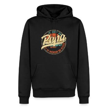 Je Suis Un Papa Et Un Ingénieur Qui Déchire - Men’s Premium Organic Hoodie - black - Front - Nico (187cm)
