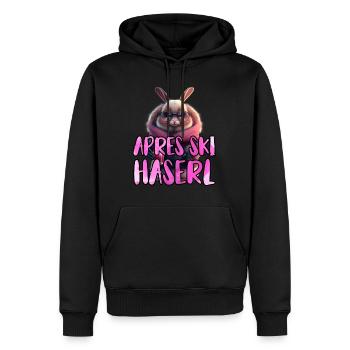 Après Ski Haserl Ski Party Shirt Femmes Ski Bunnies - Sweat à capuche Premium bio Homme - noir - Devant - Nico (187cm)
