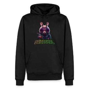 Ski Bunny Ski Bunny Skieur Lapin de ski femme - Sweat à capuche Premium bio Homme - noir - Devant - Nico (187cm)