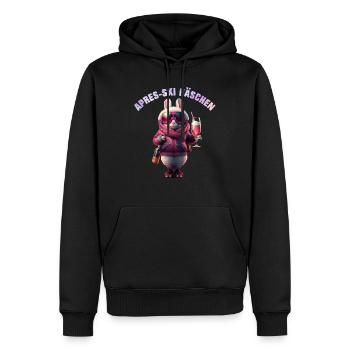 Après-Ski Bunny Cool avec Cocktail Ski Party - Sweat à capuche Premium bio Homme - noir - Devant - Nico (187cm)