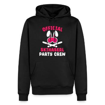 Official Skihaserl Party Crew Skihasen Apres Ski - Männer Premium Bio Hoodie - Schwarz - Vorne - Nico (187cm)