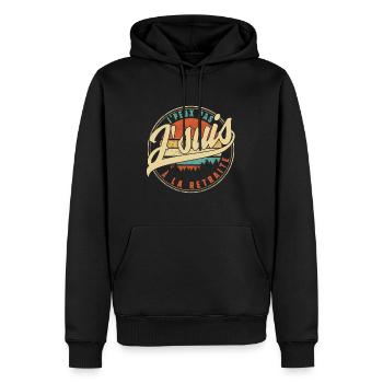 J'peux Pas J'suis À La Retraite Humour T Shirt - Men’s Premium Organic Hoodie - black - Front - Nico (187cm)