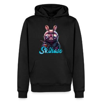 Skihase Cool Skifahren Frauen Apres Party - Männer Premium Bio Hoodie - Schwarz - Vorne - Nico (187cm)