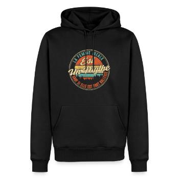 La Femme Idéale Est Un Mythe Sauf Si Elle Est - Men’s Premium Organic Hoodie - black - Front - Nico (187cm)