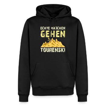 Skibergsteiger Echte Mädchen Gehen Tourenski - Männer Premium Bio Hoodie - Schwarz - Vorne - Nico (187cm)