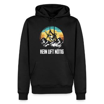 Skifahren Extrem Kein Lift Nötig Skibergsteiger - Männer Premium Bio Hoodie - Schwarz - Vorne - Nico (187cm)