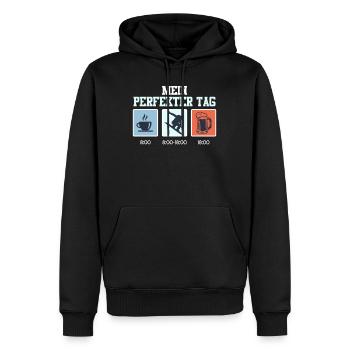 Snowboard Mein Perfekter Tag Kaffee Snowboarden - Männer Premium Bio Hoodie - Schwarz - Vorne - Nico (187cm)