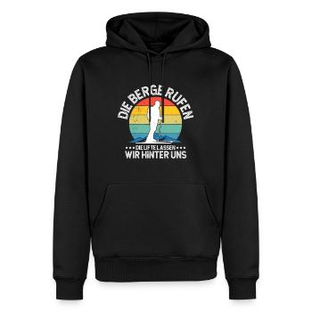 Ski Touring Die Berge Rufen Skibergsteigen - Männer Premium Bio Hoodie - Schwarz - Vorne - Nico (187cm)