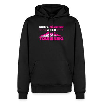 Skibergsteiger Echte Mädchen Gehen Tourenski - Männer Premium Bio Hoodie - Schwarz - Vorne - Nico (187cm)