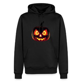 Hallowen Spooky Pumpkin Design Cadeau pour les Reliques - Sweat à capuche Premium bio Homme - noir - Devant - Nico (187cm)