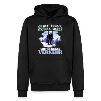 Skibergsteigen Auf der Extra Meile Kein Verkehr - Männer Premium Bio Hoodie - Schwarz - Vorne - Nico (187cm)