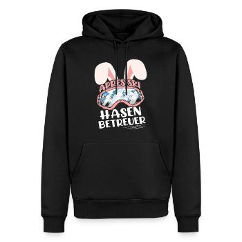 Apres-Ski Hasen Betreuer Skihaserl Skihase - Männer Premium Bio Hoodie - Schwarz - Vorne - Nico (187cm)