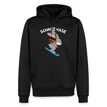 Schneehase Apres Party Skihasen Skihaserl - Männer Premium Bio Hoodie - Schwarz - Vorne - Nico (187cm)