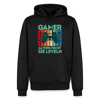 Gamer Altern nicht sie Leveln B-Day Video Spieler - Männer Premium Bio Hoodie - Schwarz - Vorne - Nico (187cm)