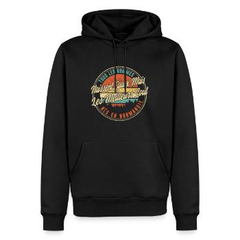 Tous Les Hommes Naissent Égaux Mais Les Meilleurs - Men’s Premium Organic Hoodie - black - Front - Nico (187cm)