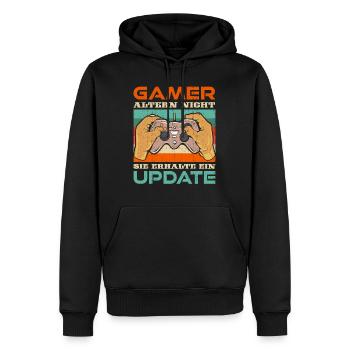 Gamer Altern nicht Sie erhalten ein Update B-Day - Männer Premium Bio Hoodie - Schwarz - Vorne - Nico (187cm)