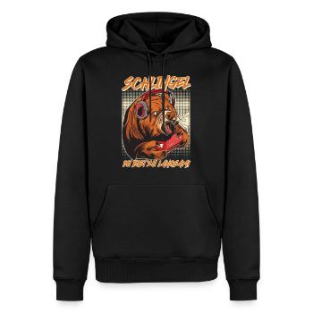 Video Gaming Bär Schlingel du bist zu Langsam - Männer Premium Bio Hoodie - Schwarz - Vorne - Nico (187cm)