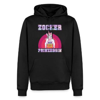 Videospiele Frauen Zocker Prinzessin Einhorn - Männer Premium Bio Hoodie - Schwarz - Vorne - Nico (187cm)