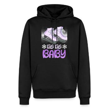 Eis Eis Baby Eiskunstläuferin Eislauf Damen - Männer Premium Bio Hoodie - Schwarz - Vorne - Nico (187cm)