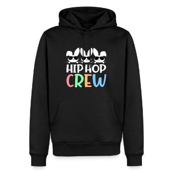 Hip Hop Crew Saying Easter Bunny Sunglasses - Men’s Premium Organic Hoodie - black - Front - Nico (187cm)