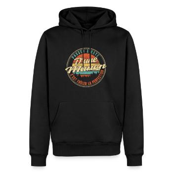 Passer À Côté D'une Manon C'est Frôler La - Men’s Premium Organic Hoodie - black - Front - Nico (187cm)