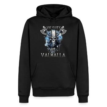 Valhalla Warrior : le cadeau pour les fans d’Odin - Sweat à capuche Premium bio Homme - noir - Devant - Nico (187cm)