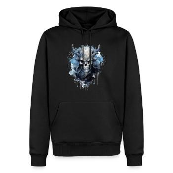 Cadeau de guerrier Valhalla pour les Fans de Viking - Sweat à capuche Premium bio Homme - noir - Devant - Nico (187cm)