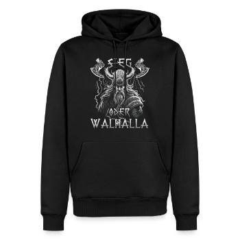 Valhalla guerrier cadeau à une culture guerrière - Sweat à capuche Premium bio Homme - noir - Devant - Nico (187cm)
