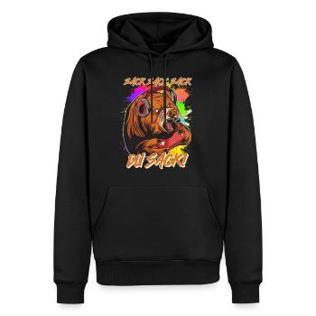Gaming Bär Zack Zack Zack du Sack! Video Spiele - Männer Premium Bio Hoodie - Schwarz - Vorne - Nico (187cm)