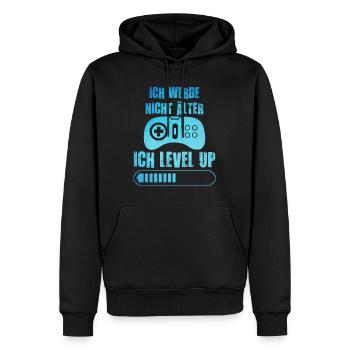 Video Spieler B-Day Werde nicht Älter Ich Level Up - Männer Premium Bio Hoodie - Schwarz - Vorne - Nico (187cm)
