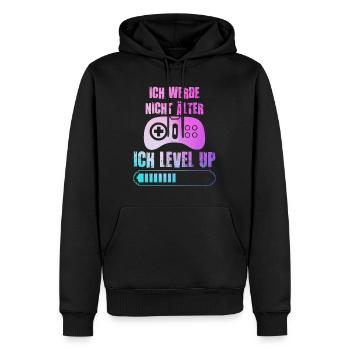 Video Spieler B-Day Werde nicht Älter Ich Level Up - Männer Premium Bio Hoodie - Schwarz - Vorne - Nico (187cm)