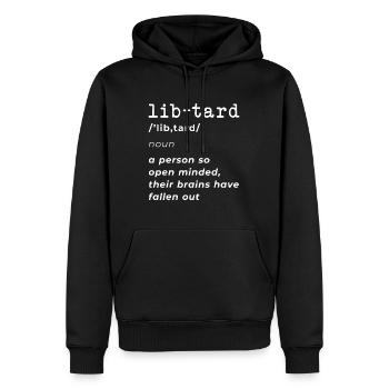 Lib-Definition Lustig Anti-Liberal Konservativ - Männer Premium Bio Hoodie - Schwarz - Vorne - Nico (187cm)